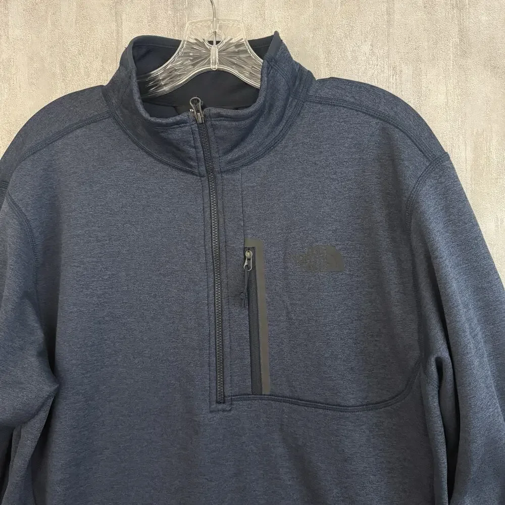 The North Face Fleece Pullover Men's Large Blue Canyonlands 1/2 Zip Outdoors Yum